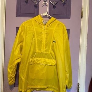 Lacoste Lightweight Yellow Rain Jacket